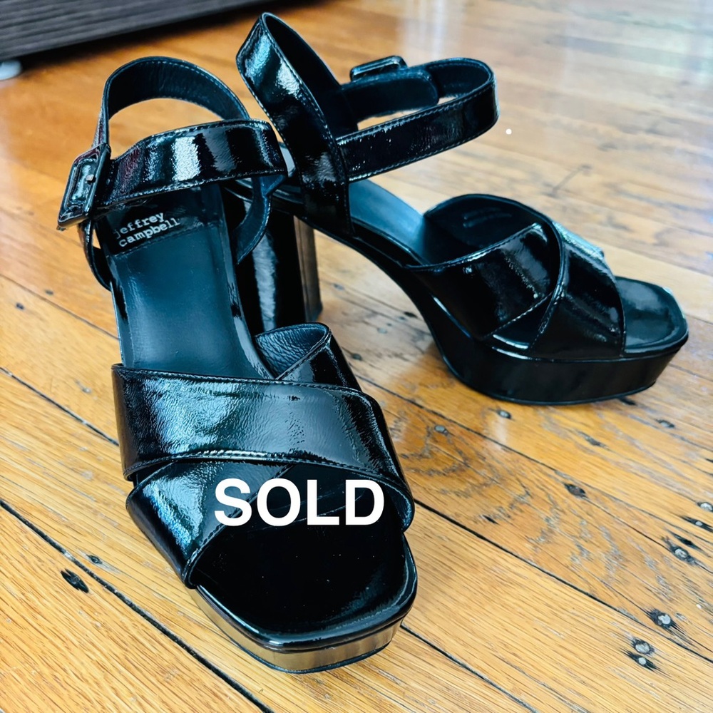 Jeffrey Campbell Patton Leather Platform Sandals